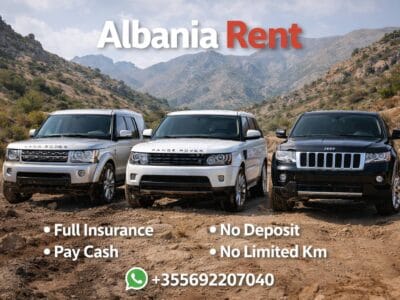 4x4 Car Rental in Albania – SUV, Sedan & 7-Seater Minivan | No Deposit